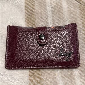 Lug Purple Wallet Compact Pebbled Design